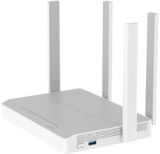 Роутер Keenetic Hero 4G+ (KN-2311) (574/1201Mbps, 2.4/5GHz, 4 ports, 1000Mbps, 2 внешние несъёмные антенны 5dBi, 2 внешние сменные антенны 4G, USB3.0, USB Printer/FTP Server/3G/4G/LTE, Micro SIM, grey-white)
