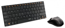 Клавиатура+мышь беспроводные Rapoo 9020 (ультратонкая, black)