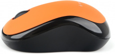Мышь беспроводная Gembird MUSW-275 (optical, 1000dpi, 2xAAA, soft-touch, black-orange)