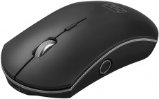 Мышь беспроводная QUMO Office Luna M74 (optical, 1600dpi, аккумулятор 600mAh, black)