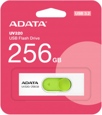 Флеш накопитель USB 3.2 256Gb ADATA UV320 (AUV320-256G-RWHGN, 100MB/s, white-green)