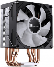 Вентилятор JONSBO CR-1300 EVO Color (1150/1151/1155/1156/1200/1700/AM4/AM5, 90mm, Al, 800-2000rpm, <28dBa, 4 тепловые трубки, DTH, 4pin, PWM, 125W, rainbow LED, black) RTL