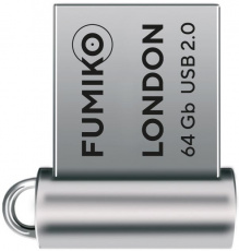 Флеш накопитель USB 2.0 64Gb FUMIKO LONDON (FLO-05, silver)