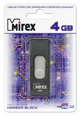 Флеш накопитель USB 2.0 4Gb Mirex Harbor (black)