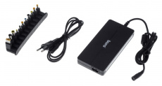 Зарядное устройство для ноутбука Buro BUM-0051K120 (вход 110-240V, выход 12-20V (автоопределение), USB 2A, 120W, black)