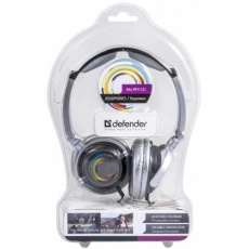 Наушники Defender Nika MPH-322 (накладные закрытые, без микрофона, 2.2m, silver)