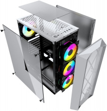 Корпус Powercase Rhombus X4 White (CMRMW-L4, без БП, ATX, USB3.0, white)