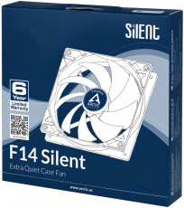 Вентилятор ARCTIC F14 Silent (140x140x27mm, FDB, 800rpm, 3pin, black) RTL