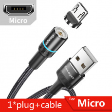 Кабель USB 2.0 Am - micro USB 2.0m (EXCCXM-GHA01, нейлоновая оплётка, магнитный, black) Essager