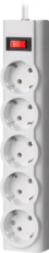 Сетевой фильтр Defender PowerS 18 (5 розеток, 1.8 метра, white) OEM