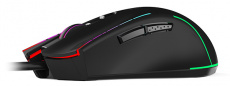 Мышь QUMO Medusa M81 (USB, optical, 3200dpi, игровая, 4 цвета подсветки, 1.65m, soft-touch, black)