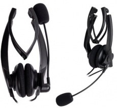 Наушники A4Tech HS-10 (накладные открытые, c микрофоном, регулятор, 2m, black)