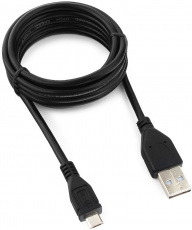 Кабель USB 2.0 Am - micro USB 1.8m (CCP-mUSB2-AMBM-6, 2.1A, экранированный, пакет, black) Cablexpert