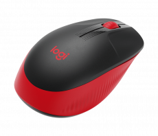 Мышь беспроводная Logitech M190 (optical, 1000dpi, AA, black-red)