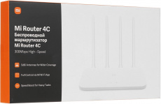 Роутер Xiaomi Mi Router 4C (300Mbps, 2.4GHz, 2 ports, 100Mbps, 4 внешние несъёмные антенны 5dBi, white)