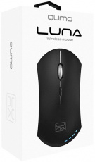 Мышь беспроводная QUMO Office Luna M74 (optical, 1600dpi, аккумулятор 600mAh, black)