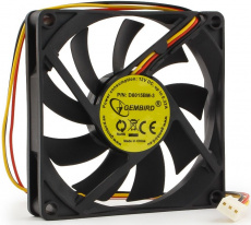 Вентилятор Gembird D8015ВM-3 (80x80x15mm, ball, 2600rpm, 27dBa, 3pin, black) OEM