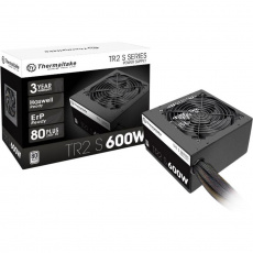 Блок питания Thermaltake 600W (TR2 S 600W, 80+, 120mm, 20+4+4+4pin, 2*PCI-E 6+2pin, 5*SATA, 4*HDD, 1*FDD) RTL