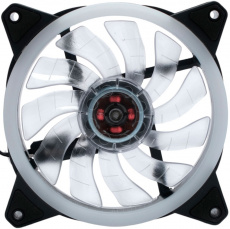 Вентилятор Gembird D12025S12L-W (120x120x25mm, Hydro, 1200rpm, 21dBa, 3+4pin, white LED, black-white) RTL