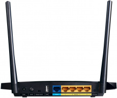 Роутер TP-LINK TL-WDR3500 (300Mbps, 2.4/5GHz, 4 ports, 100Mbps, 2 внешние съёмные антенны 3dBi, USB, USB Printer/FTP Server, black)
