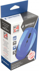 Мышь беспроводная Gembird MUSW-250-2 (optical, 1600dpi, AA, black-blue)