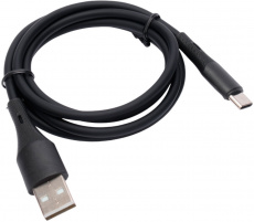 Кабель USB 2.0 Am - Type-C 1.0m (CC-USB2S-AMCM-1M-BK, 3A, 18W, медь, быстрая зарядка, QC3.0, силиконовый, black) Cablexper