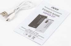 Внешний аккумулятор Hiper EP10000 (литий-полимерный, 10000mAh, Type-C 5-12V 22.5W + 2*USB 5-12V 22.5W, вход Type-C 5-12V 18W + Micro USB 5-12V 18W, QC, BC, PD, white)