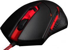 Игровой набор Redragon M601BA - Мышь (USB, optical, 3200dpi, игровая, подсветка, программируемая, soft-touch, black-red) + Коврик для мыши (тканевый на резиновой основе, игровой, black-red, 330x260x3mm)