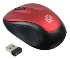 Мышь беспроводная Oklick 665MW (optical, 1000dpi, AA, black-red)
