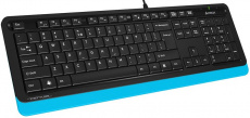 Клавиатура A4Tech Fstyler FK10 (USB, мультимедийная, black-blue)