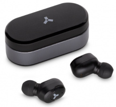 Гарнитура Accesstyle Silver TWS (затычки, беспроводная, Bluetooth 5.0, с микрофоном, до 4 часов работы от батареи, black-silver)