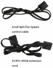 Разветвитель ARGB -> 11x ARGB (5V, 3pin) + Разветвитель питания SATA (m) -> 10x Fan 4 pin (f) (PWM, black) OEM