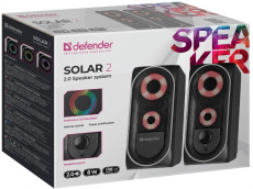 Колонки Defender SOLAR 2 (2х4W, USB, black)