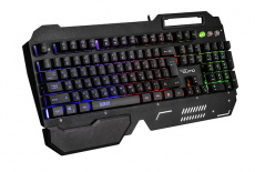 Клавиатура QUMO Deathmatch K48 (USB, регилируемая радужная подсветка символов, игровая, black)