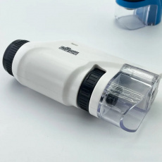 Микроскоп (оптический - 120x, подсветка, детский, портативный, 2xAA, white) RTL