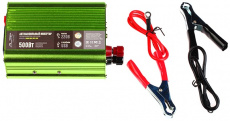 Преобразователь напряжения QUMO QAI-901-500 (Inv 001) (12V входное, 220V выходное напряжение, на клеммы, USB 1A, мощность 500W)