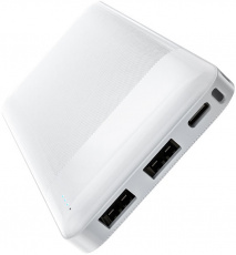 Внешний аккумулятор hoco J72 Easy travel (литий-полимерный, 10000mAh, 2*USB 2A, вход 2A, white)
