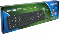 Клавиатура Defender Accent SB-930 (USB, влагоустойчивая, компактная, black)