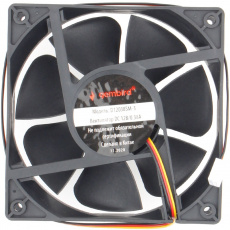 Вентилятор Gembird D12038SM-3 (120x120x38mm, sleeve, 2500rpm, 43dBa, 3pin, black) OEM
