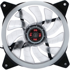 Вентилятор Gembird D12025S12L-R (120x120x25mm, Hydro, 1200rpm, 21dBa, 3+4pin, red LED, black-white) RTL