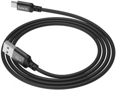 Кабель USB 2.0 Am - micro USB 2.0m (X14 Times Speed, нейлоновая оплётка, black) hoco
