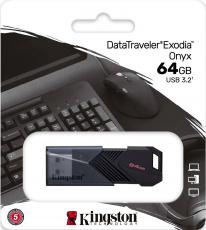 Флеш накопитель USB 3.2 64Gb Kingston DT Exodia Onyx (DTXON/64GB, black)