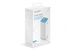 Внешний аккумулятор TP-LINK TL-PB10400 (10400mAh, вход micro USB, выход 1*USB 1A, 1*USB 2A, встроенный фонарь, white)