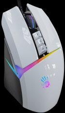 Мышь A4Tech Bloody W60 Max (USB, optical, 10000dpi, игровая, RGB подсветка, программируемая, 1.9m, white)