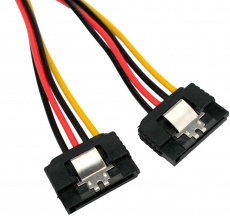 Разветвитель питания SATA -> 2xSATA (CC-SATAM2F-20CM, 0,20m, защёлки) Cablexpert