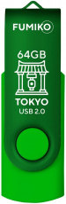 Флеш накопитель USB 2.0 64Gb FUMIKO TOKYO (FTO-20, 30MB/s, green)