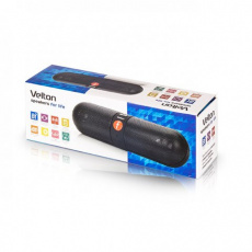 Колонки Velton VLT-SP114BTBl (6W, портативные, аккумулятор 1200mAh, Bluetooth v.2.1, микрофон, громкая связь, AUX, USB, MicroSD, FM, MP3, black)
