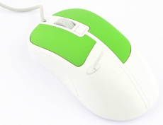 Мышь Gembird MOP-410-GRN (USB, optical, 1600dpi, 1.5m, soft-touch, white-green)