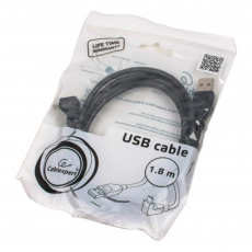 Кабель USB 2.0 Am - micro USB 1.8m (CCP-mUSB2-AMBM90-6, угловой разъём, экранированный, пакет, black) Cablexpert