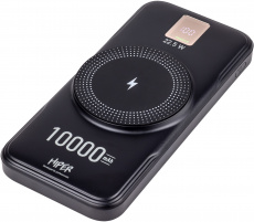 Внешний аккумулятор Hiper AIR 10000 (литий-полимерный, 10000mAh, беспроводная зарядка 5-12V 15W, Type-C 5-12V 18W + 2*USB 5-12V 22.5W, вход Type-C 5-12V 18W + Micro USB, black)